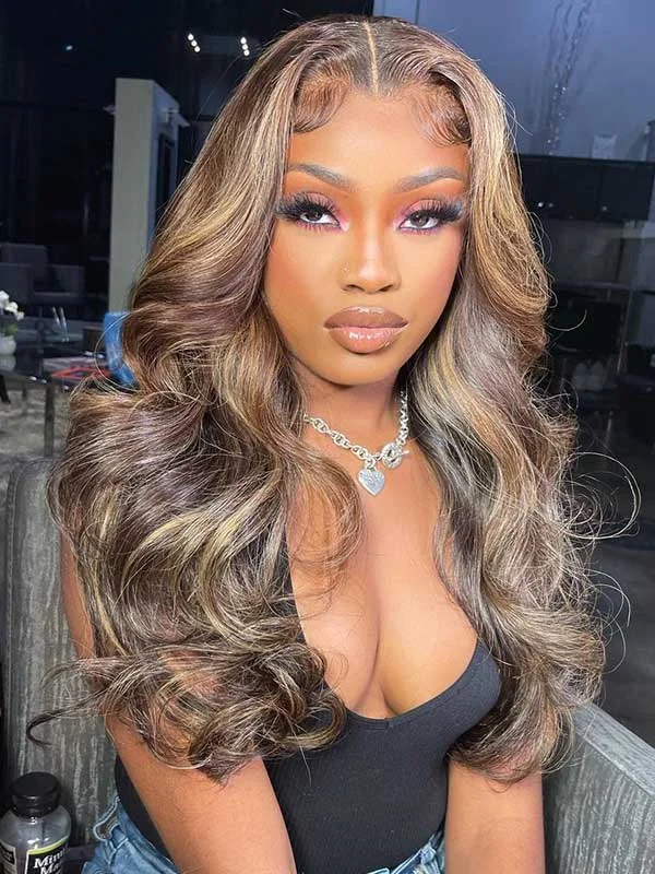 Cranberry New Highlight Color Body Wave 13x4 Swiss Lace Front Wigs