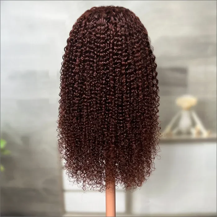 Cranberry Reddish Brown Curly Wave 13x4 Lace Front Autumn Breeze Wig