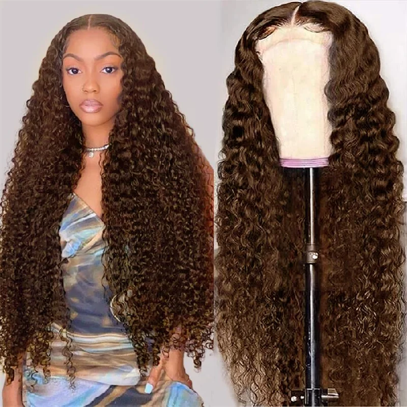 Cranberry Hair #4 Color Water Wave Lace Front Wig