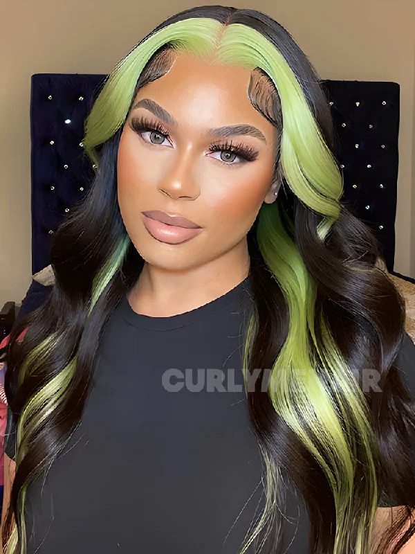 CurlyMe Customized Color Top Grade Human Hair Weave Hairstyles 13x4 Lace Front Wigs