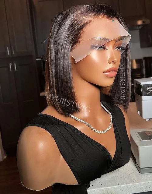 Dainty Secrets - Malaysian Hair Ombre Bob Lace Front Wig - DTS002