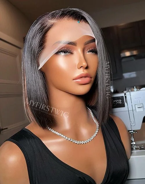 Dainty Secrets - Malaysian Hair Ombre Bob Lace Front Wig - DTS002