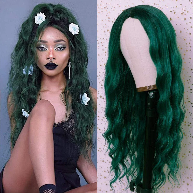 Dark Green Colored Human Hair Wigs Body Wave Brazilian Remy Hair 13*4/T Part/4*4 Lace Wigs 180 210 Density Vrvogue Hair