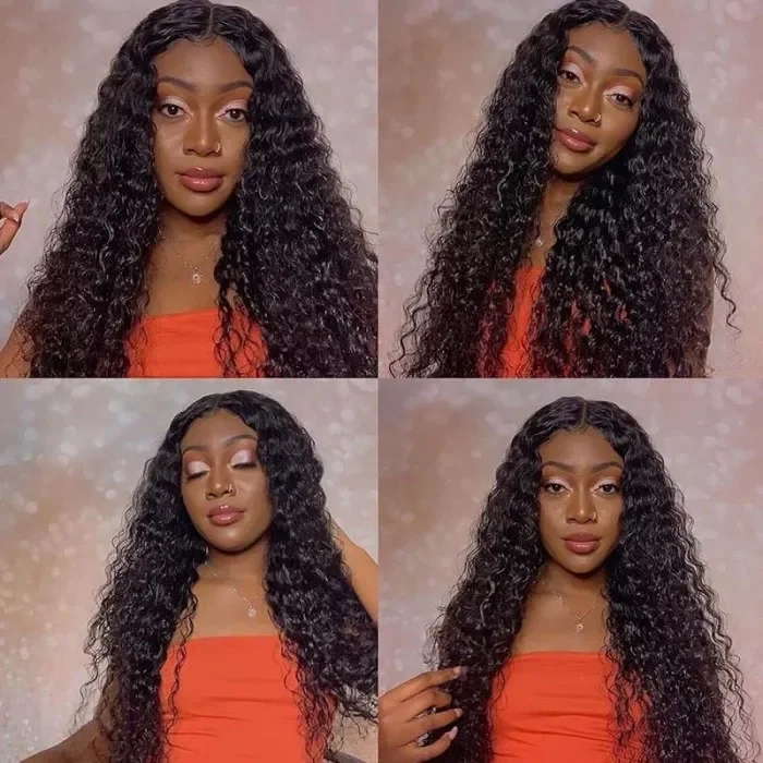 32 Inch Kinky Curly 13x6 HD Transparent Lace Front  Wigs 180 210 250 Density Brazilian Human Hair Vrvogue Hair