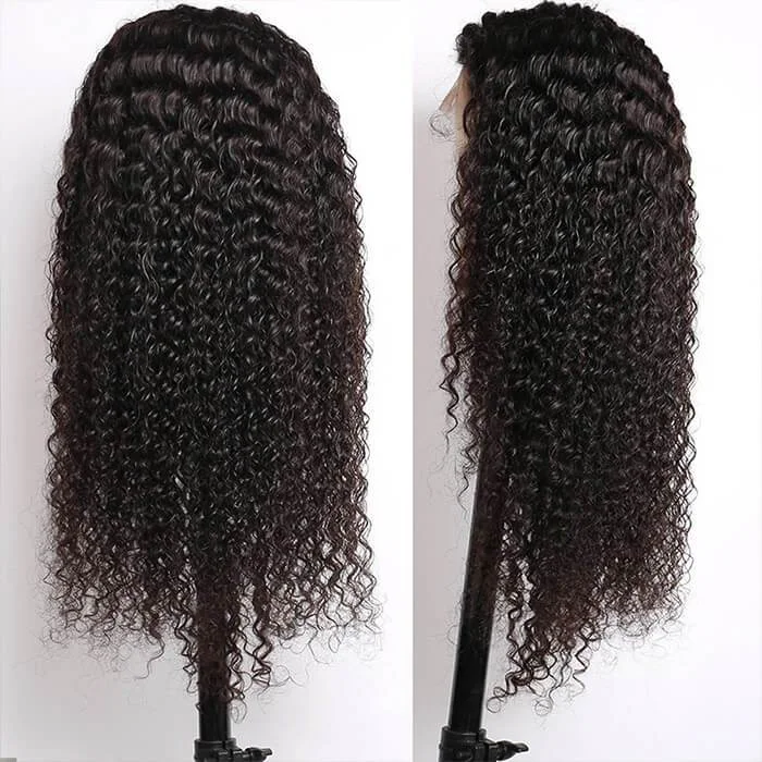 32 Inch Kinky Curly 13x6 HD Transparent Lace Front  Wigs 180 210 250 Density Brazilian Human Hair Vrvogue Hair