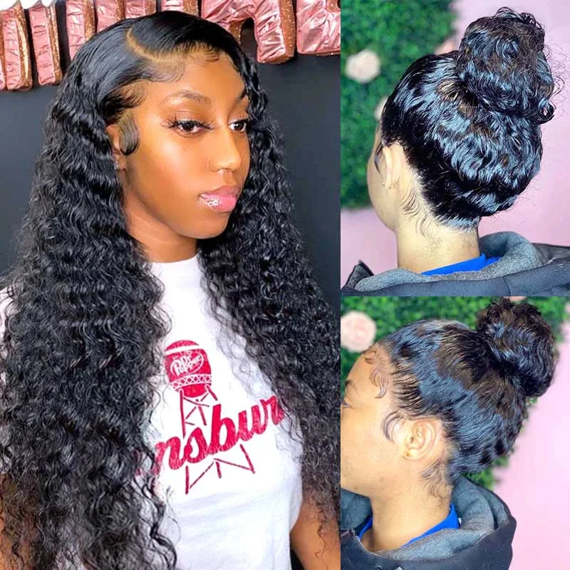 Deep Wave Full Lace Wig Can Be Any Style 30 Inch Vrvogue Human Hair Wigs 180% Density