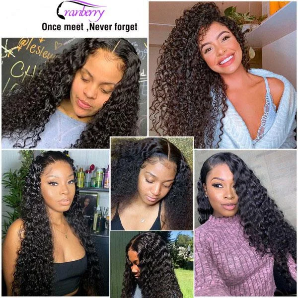 12A Cranberry 13x4/13X6 Deep Wave Lace Front Human Hair Wigs 180 Density HD Lace Frontal Wig