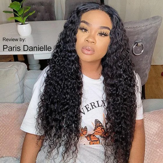 Deep Wave Wig 13*4 HD Transparent Lace Front Wigs 180 210 250 Density 40 Inch Brazilian Human Hair Wig Vrvogue hair