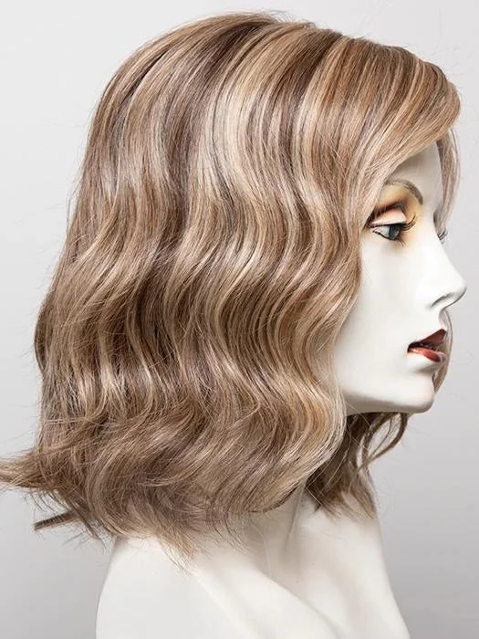 RL12/22SS SHADED CAPPUCCINO | Light Golden Brown Evenly Blended with Cool Platinum Blonde Highlights with Dark Roots