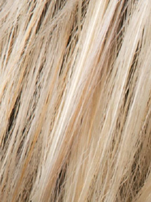 CHAMPAGNE-ROOTED | Blend of Lt. Beige Blonde; Med. Honey Blonde; and Platinum Blonde w/ Dark Roots