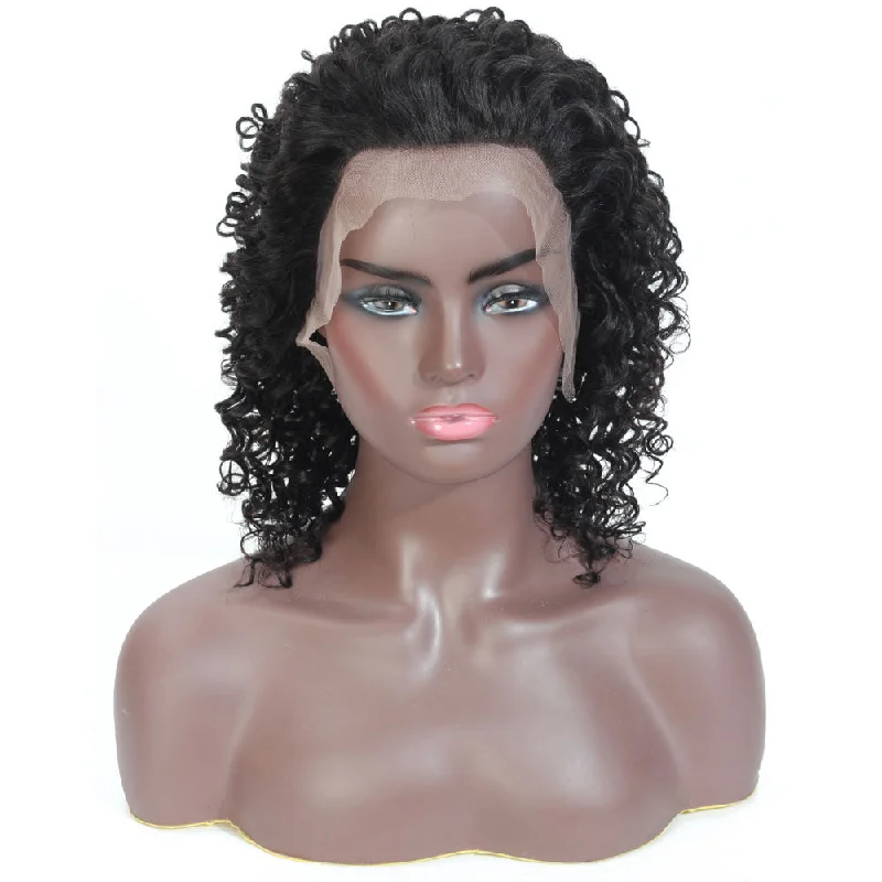 Faye Deep Wave Human Hair Lace Front Wig Natural Black