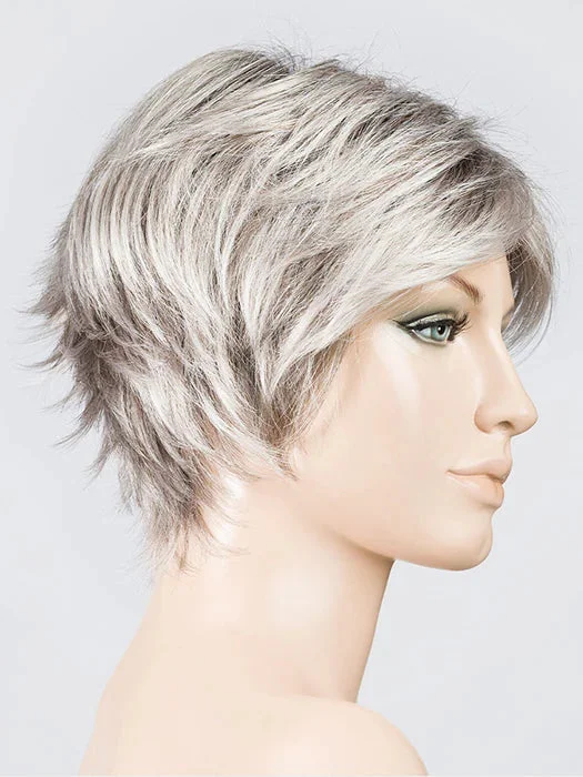 STONE GREY ROOTED 56.60.48 | Lightest Brown Blended with Grey and Pearl White with Shaded Roots