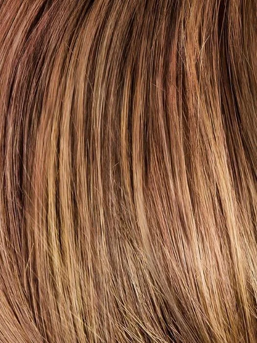 HOT MOCCA ROOTED | Medium Brown, Light Brown, and Light Auburn Blend with Dark Roots