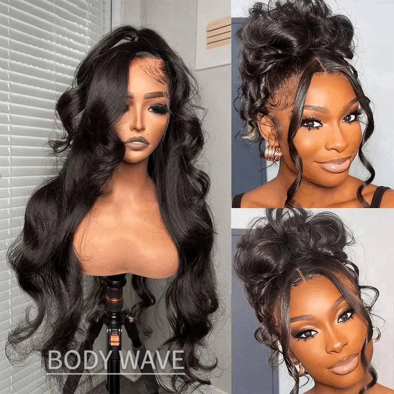 16-34inch 360 Lace Frontal Wig Super Natural Human Hair Wigs 180% Density