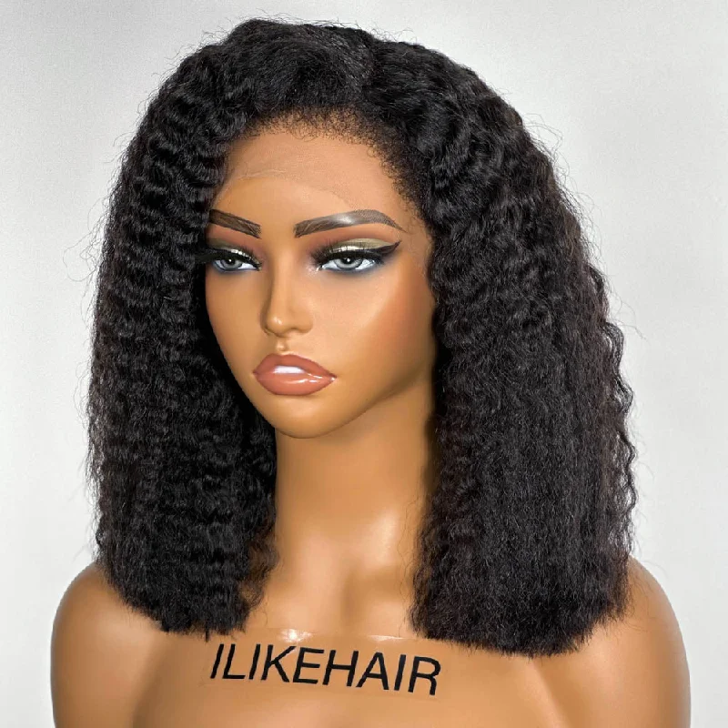 Flowy Bohemian Curly Hair With Kinky Edges 13x4 HD Lace Front Wig