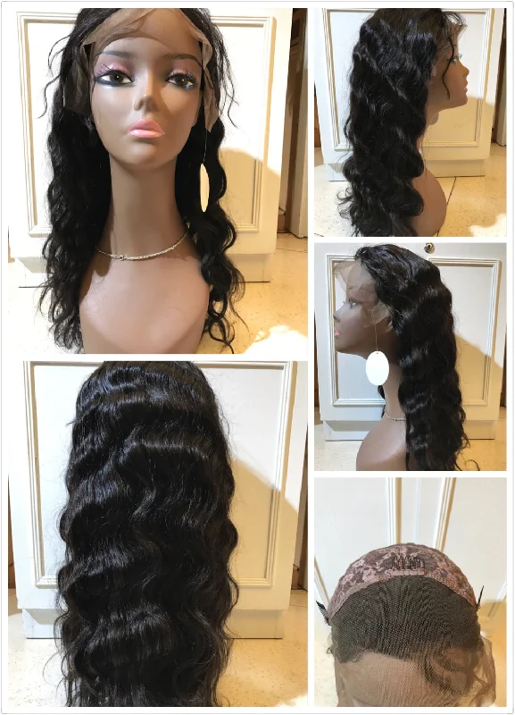 Brazilian Body Wave Front Lace Wigs with Baby Hair for African American