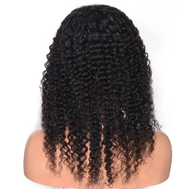 Kinky Curly Full Lace Wig Virgin Hair for African American Surprisehair