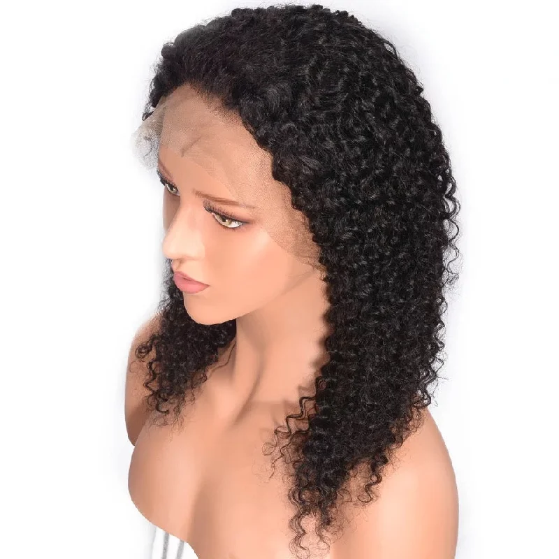 Kinky Curly Full Lace Wig Virgin Hair for African American Surprisehair