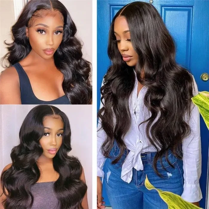 Full Lace Wig Body Wave Hair Small Knots Pre Plucked