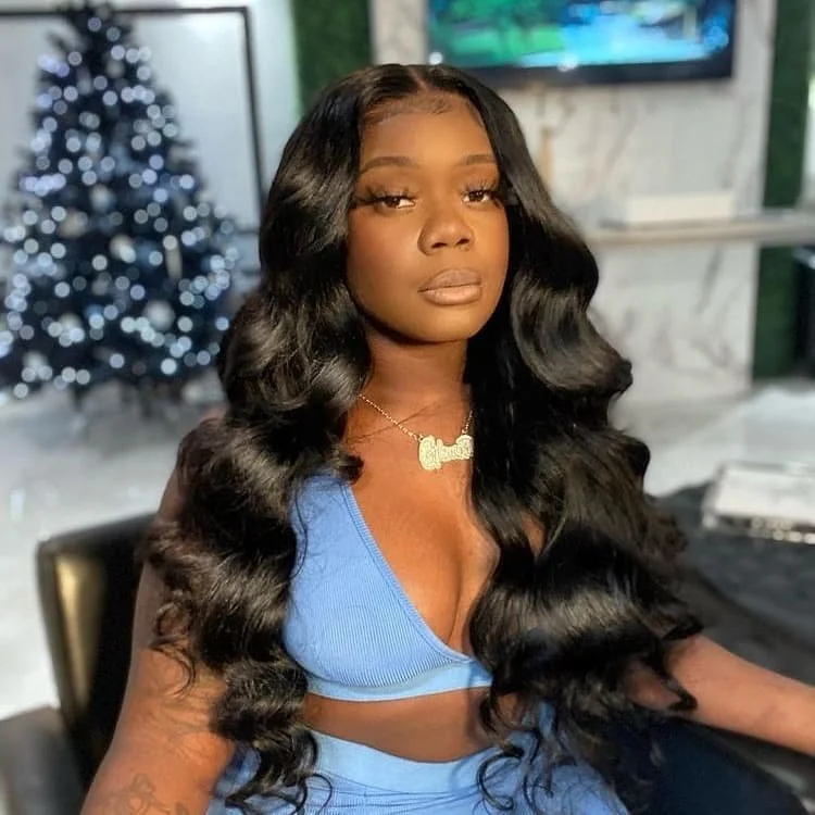 Full Lace Wig Body Wave Hair Small Knots Pre Plucked