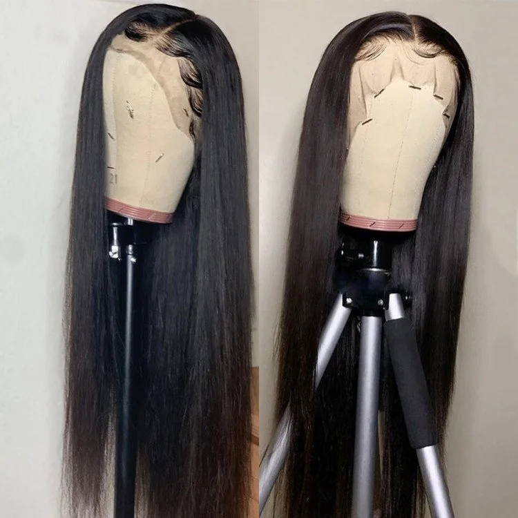 Full Lace Wig Straight Natural Color Pre-Plucked Hairline