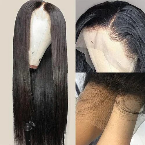 Full Lace Wig Straight Natural Color Pre-Plucked Hairline