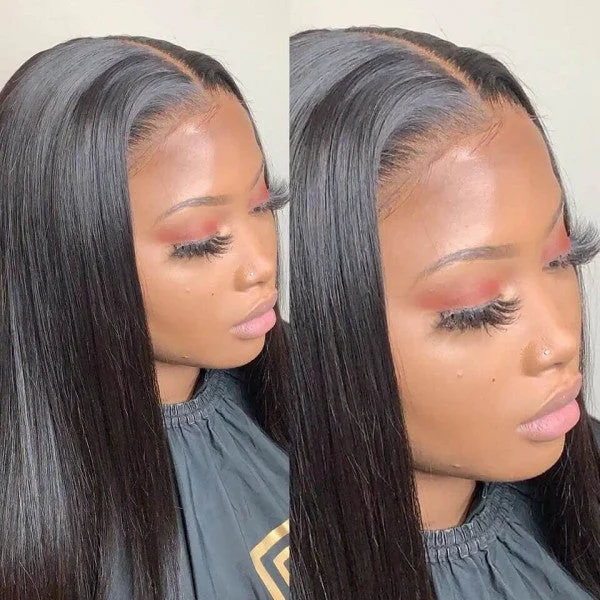 Full Lace Wig Straight Natural Color Pre-Plucked Hairline