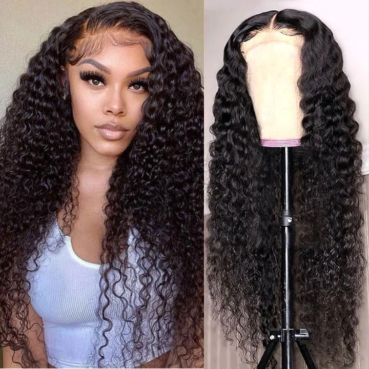 Geetahair Upgrade HD Lace Deep Wave Wig Pre Plucked Natural Hairline Human Hair Wigs Match All Skin Color