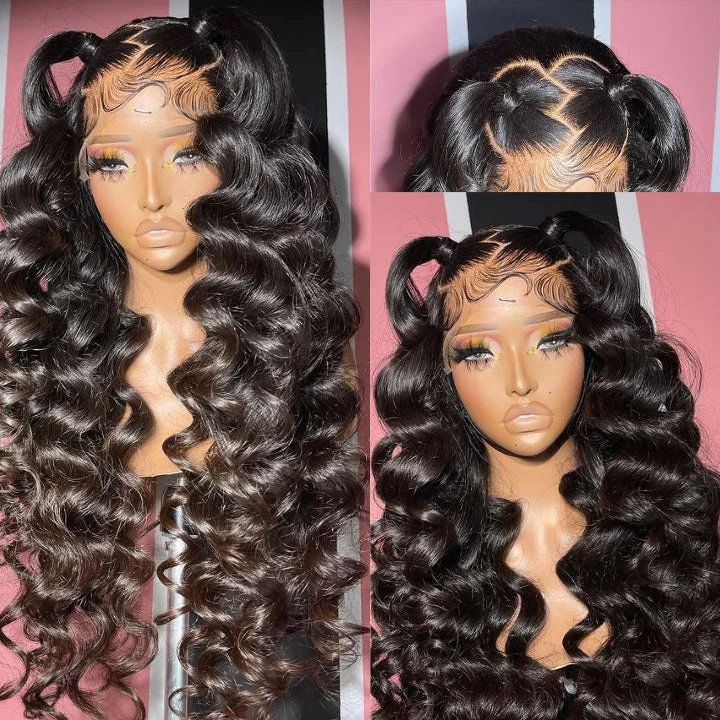 Geetahair Upgrade HD Lace Loose Deep Wave Wig Crystal Clear Lace Human Hair Wigs Match All Skin Color