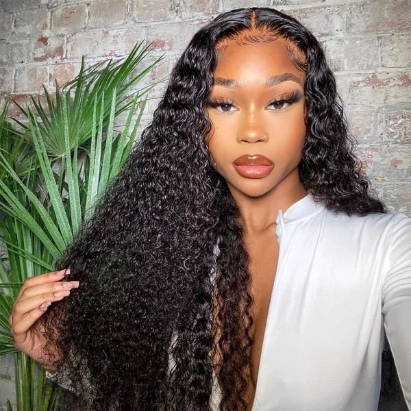 Gina Jyneen Recommend Junoda Wig Deep Wave HD Lace Frontal Human Hair Wigs Prepluck Brazilian Virgin Hair cs1