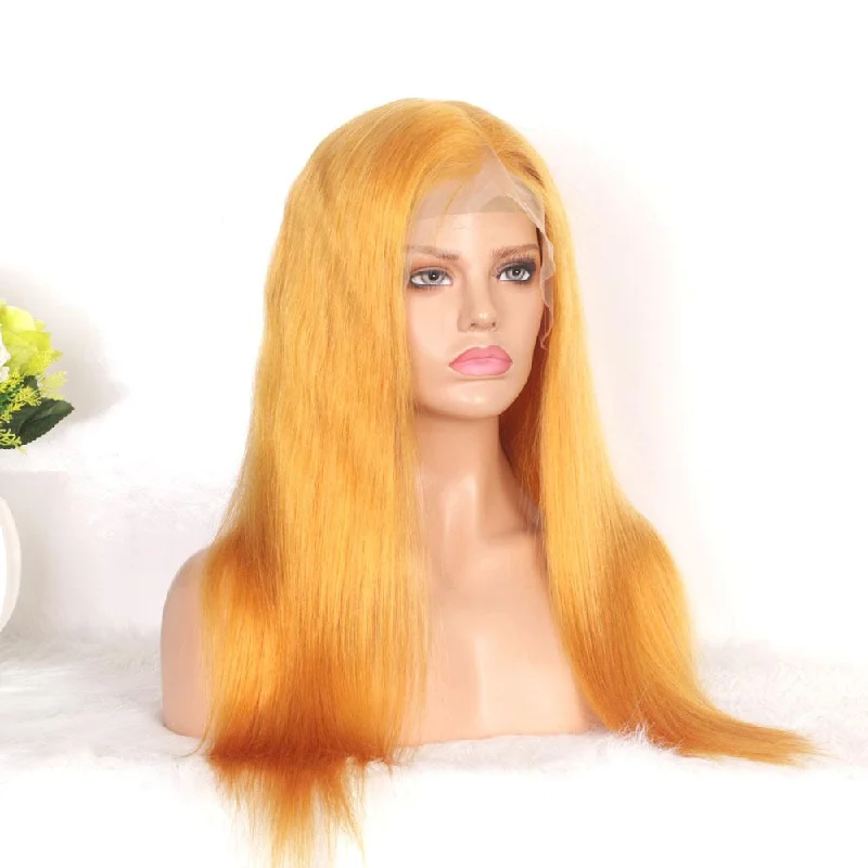 Gold Lace Front Wig Straight Brazilian Human Hair Lace Wig Surprisehair