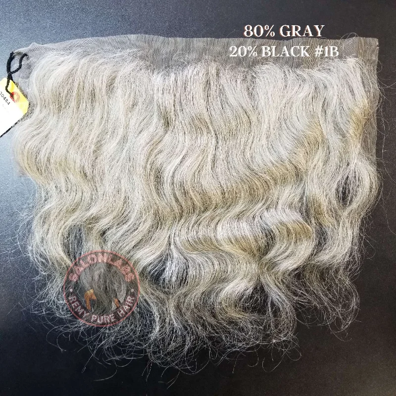 Natural GRAY Hair Frontal