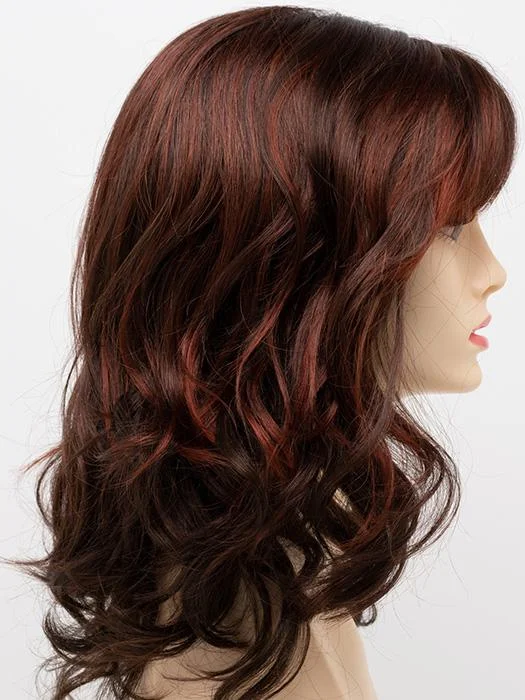 CHOCOLATE CHERRY | Dark Brown roots with overall Medium Brown base with Deep Red highlights