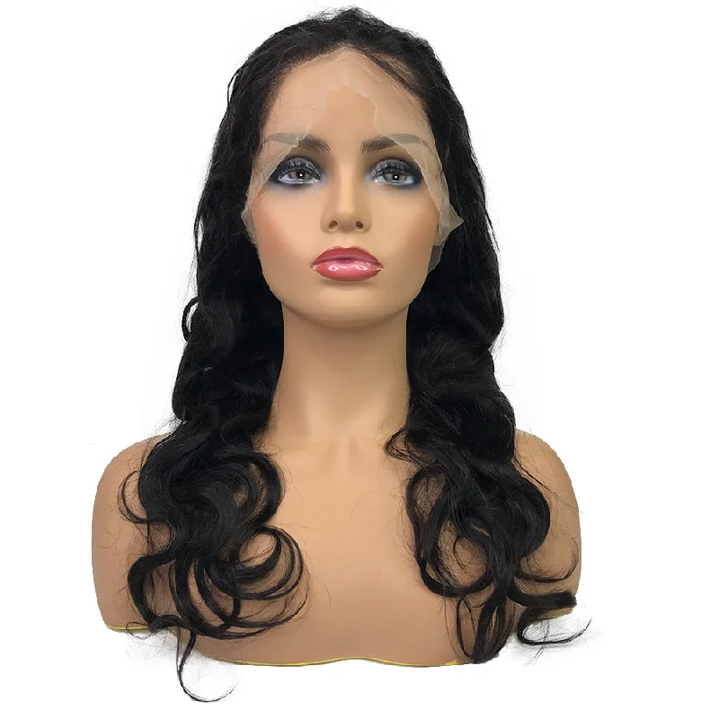 Transparent 8A Malaysian Body Wave Lace Frontal Human Hair Wig