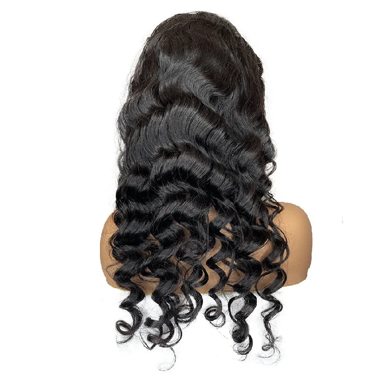 Transparent 8A Malaysian Loose Wave Lace Frontal Human Hair Wig