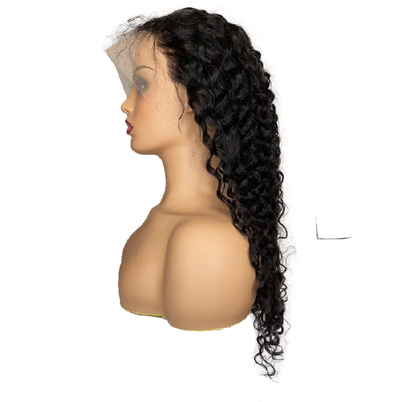 Transparent 8A Malaysian Water Wave Lace Frontal Human Hair Wig