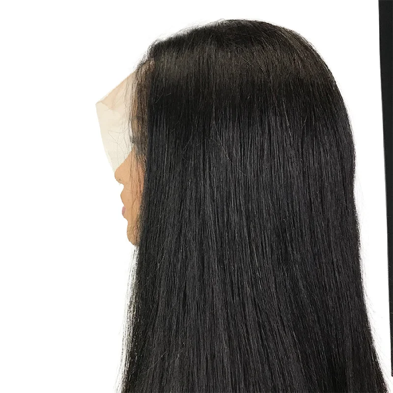 Transparent 8A/7A Malaysian Straight Lace Frontal Human Hair Wig