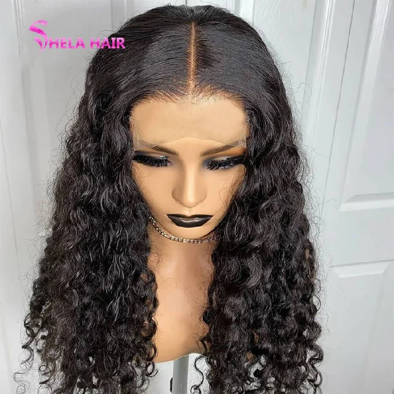 HD Invisible Lace Closure / Frontal Wig Deep Curl Shela Hair