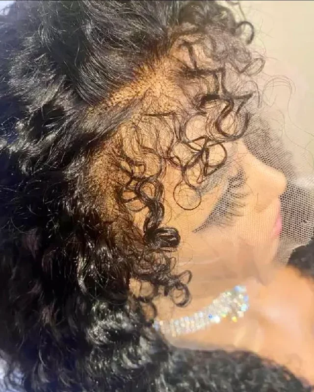 Kinky Curly Edges Lace Wig | Undetectable Lace | Deep Wave | Natural Kinky Wig Edges