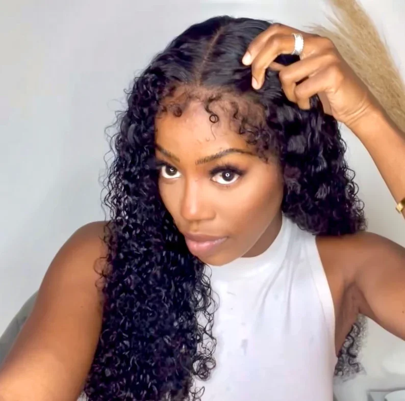 Kinky Curly Edges Lace Wig | Undetectable Lace | Deep Wave | Natural Kinky Wig Edges