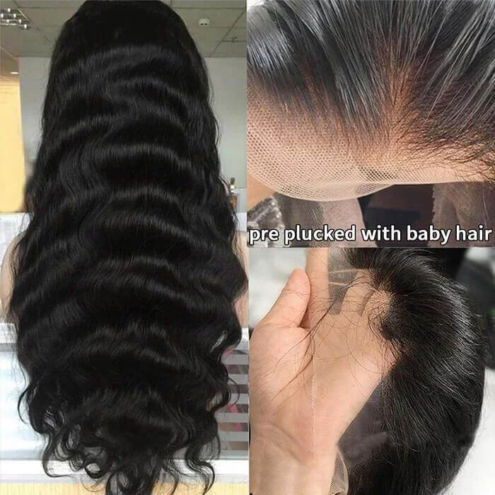 40 Inch HD Transparent Lace Wigs Body Wave 13x4 Lace Frontal Human Hair Wigs Pre Plucked Hairline Vrvogue Hair