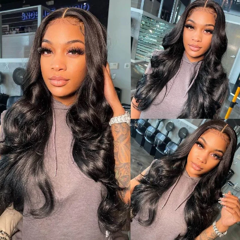 40 Inch HD Transparent Lace Wigs Body Wave 13x4 Lace Frontal Human Hair Wigs Pre Plucked Hairline Vrvogue Hair