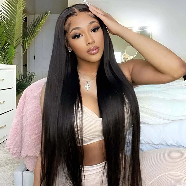 Mslynn 4x4 Lace Closure Wig HD Lace Wigs Straight Transparent Lace Wigs For Women