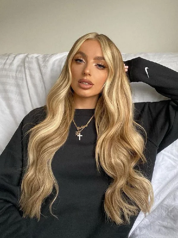 Vrvogue Hair Highlight Honey Blonde 13x4/4x4 Lace Wigs Body Wave  Human Hair Wigs