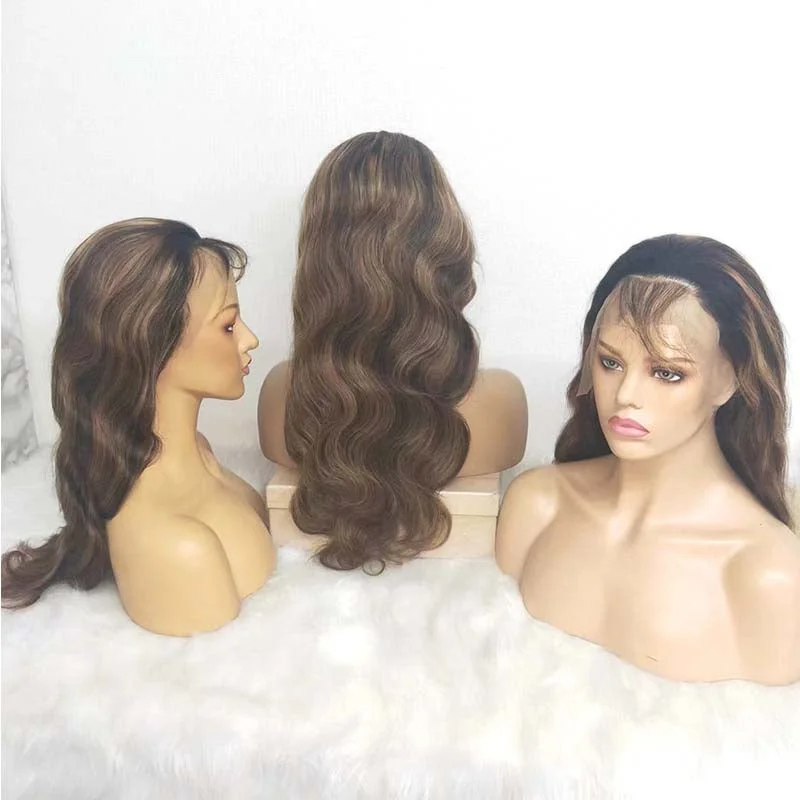 Highlight Mix Color Body Wave Human Hair Wig Lace Front Surprisehair