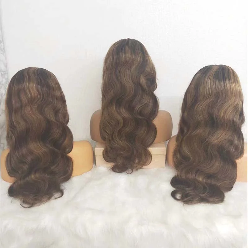 Highlight Mix Color Body Wave Human Hair Wig Lace Front Surprisehair