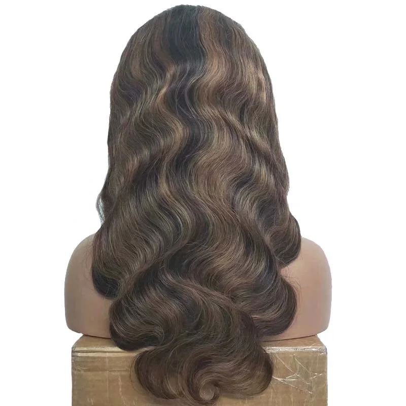 Highlight Mix Color Body Wave Human Hair Wig Lace Front Surprisehair