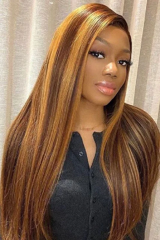 Hightlight Straight Lace Closure Wig