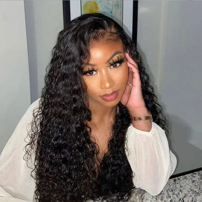 Human Hair HD Lace Front Wig Deep Wave 13x6 *NEW* CLEAR LACE & CLEAN HAIRLINE