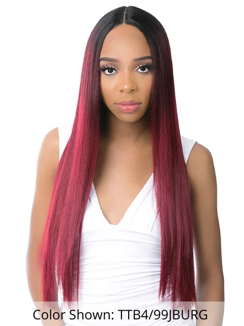 Its A Wig 5G True Human Hair Mix HD Transparent Swiss Lace Front Wig - LACE STRAIGHT 30""